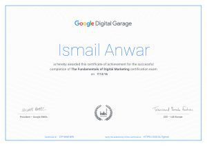 شهادة مسوق الكتروني معتمد من جوجل